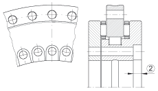 轉臺軸承 RTC80, 雙列，用于絲杠安裝