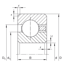 薄截面軸承 CSCA025, 深溝球軸承，類型C，運行溫度 -54°C 到 +120°C